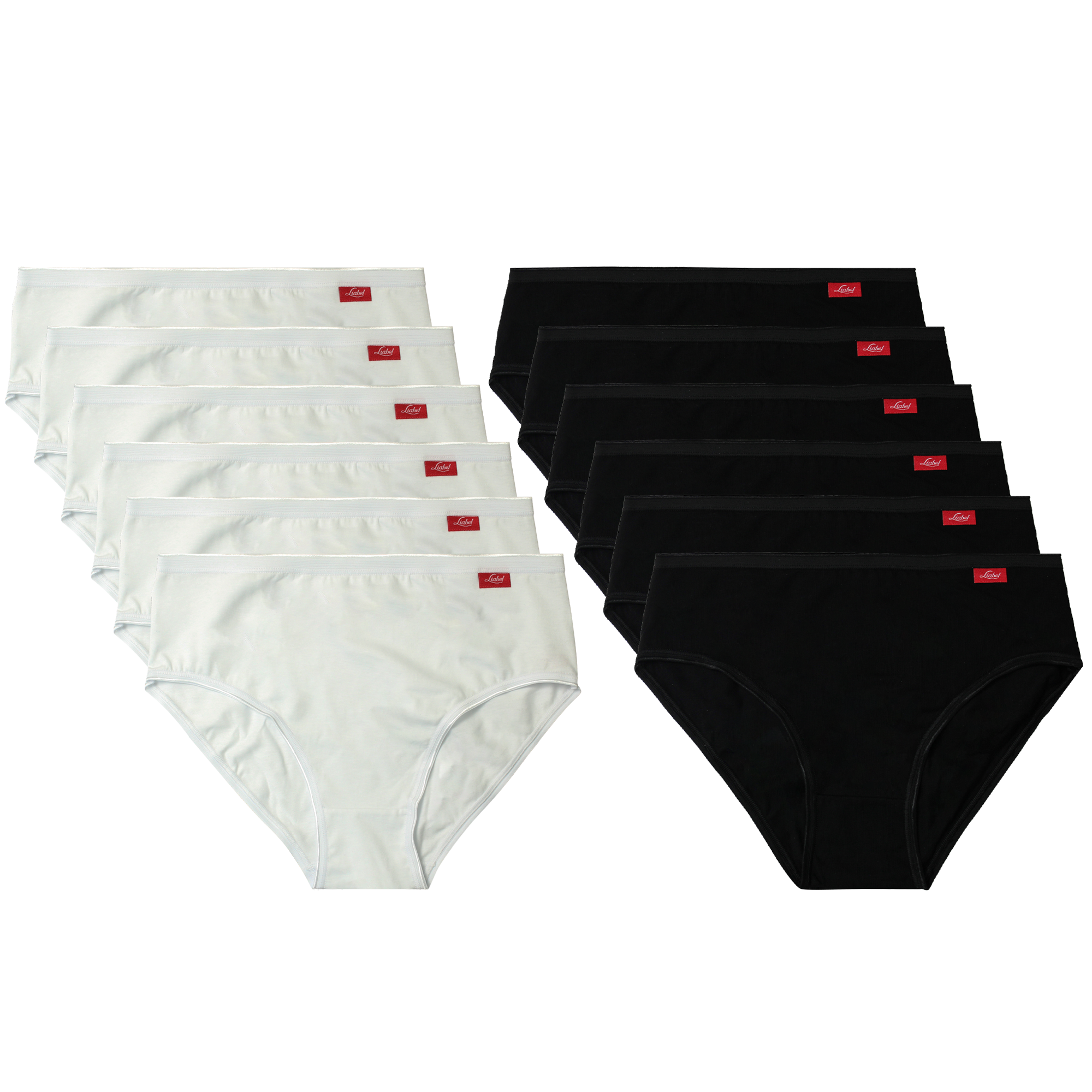 Liabel Donna Liabel, 6 Paia Di Slip Donna Modello Midi. Art. T25 SCOPRI LA Promo Multipack 12 Pezzi (12 Pezzi Bianco, 7/52/XXL Mutande Di Cotone Donna